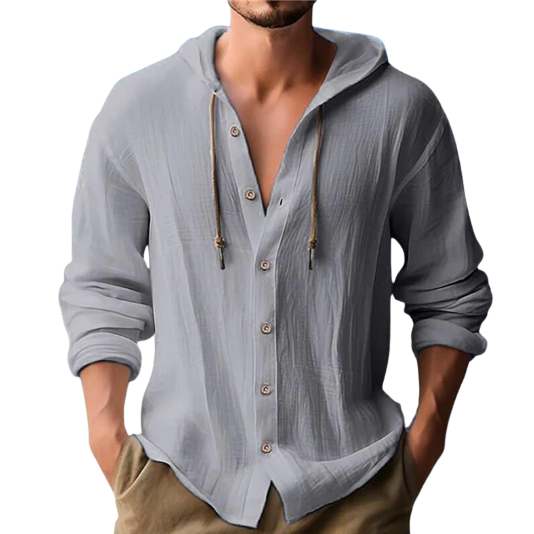 ROSSI | LUXURY SHIRT IN SOFT COTTON WITH HOOD