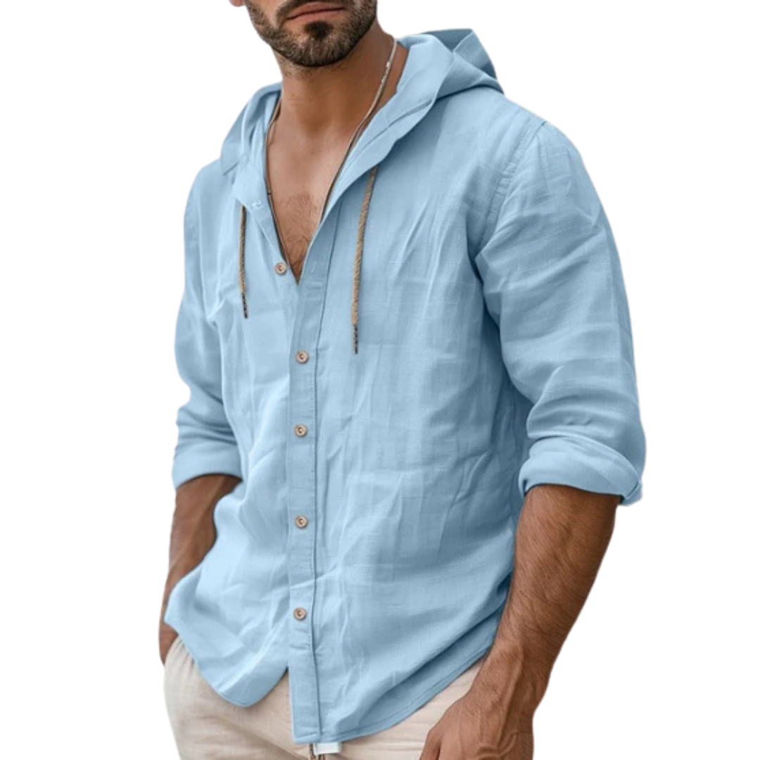 ROSSI | LUXURY SHIRT IN SOFT COTTON WITH HOOD