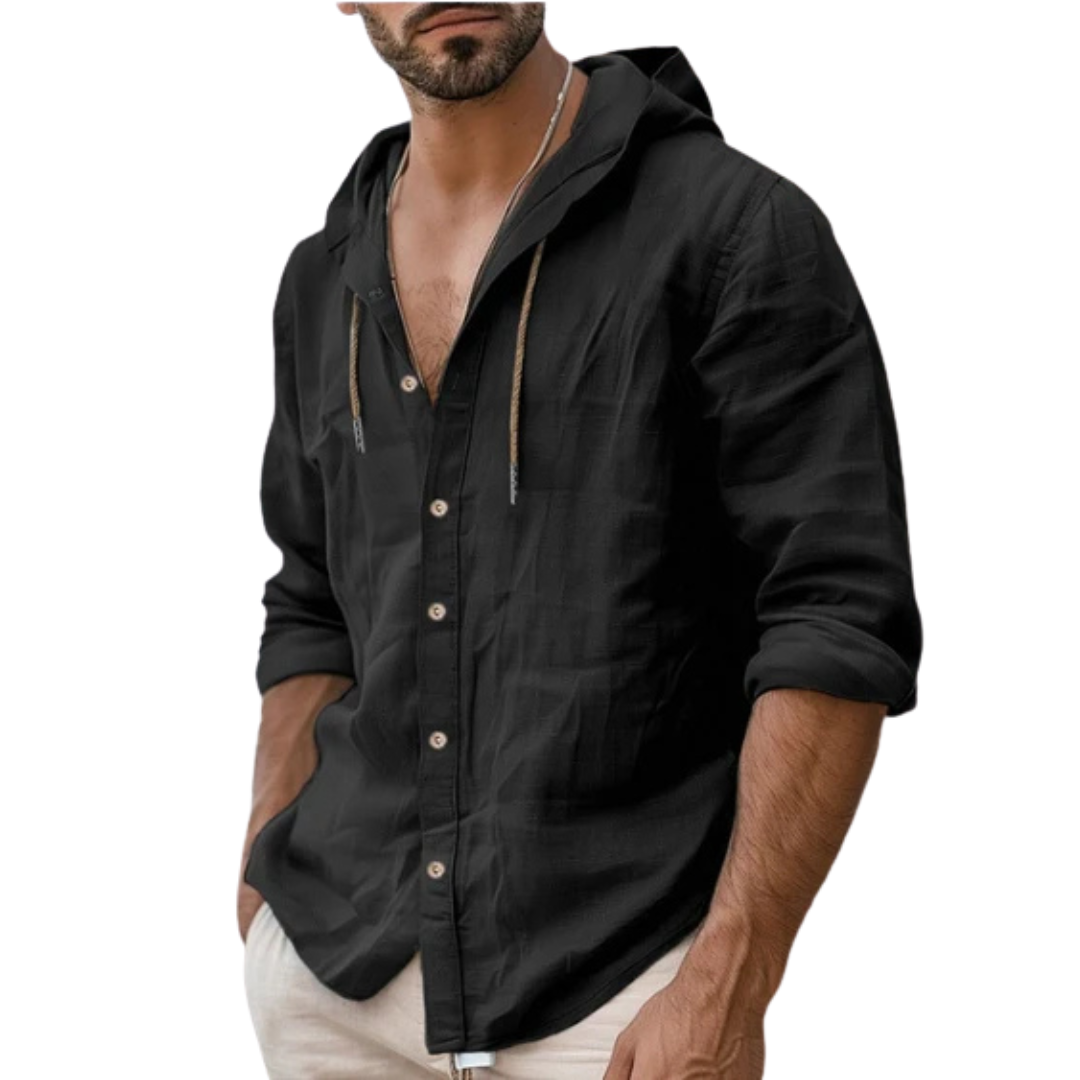 ROSSI | LUXURY SHIRT IN SOFT COTTON WITH HOOD