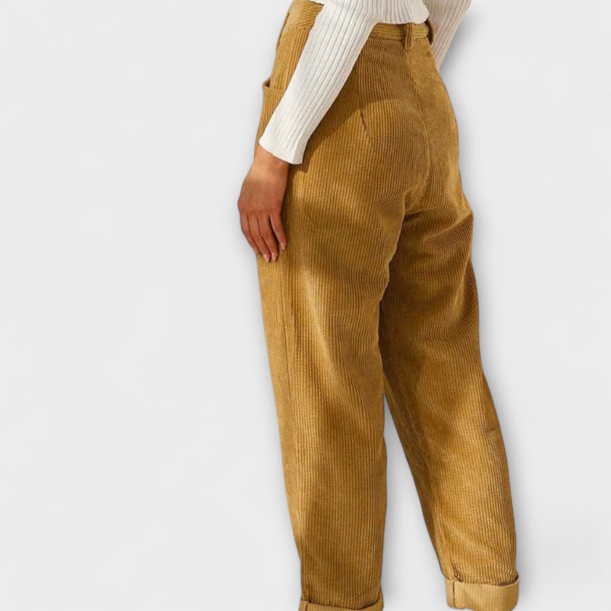 Malia - Loose Casual Pants in Corduroy