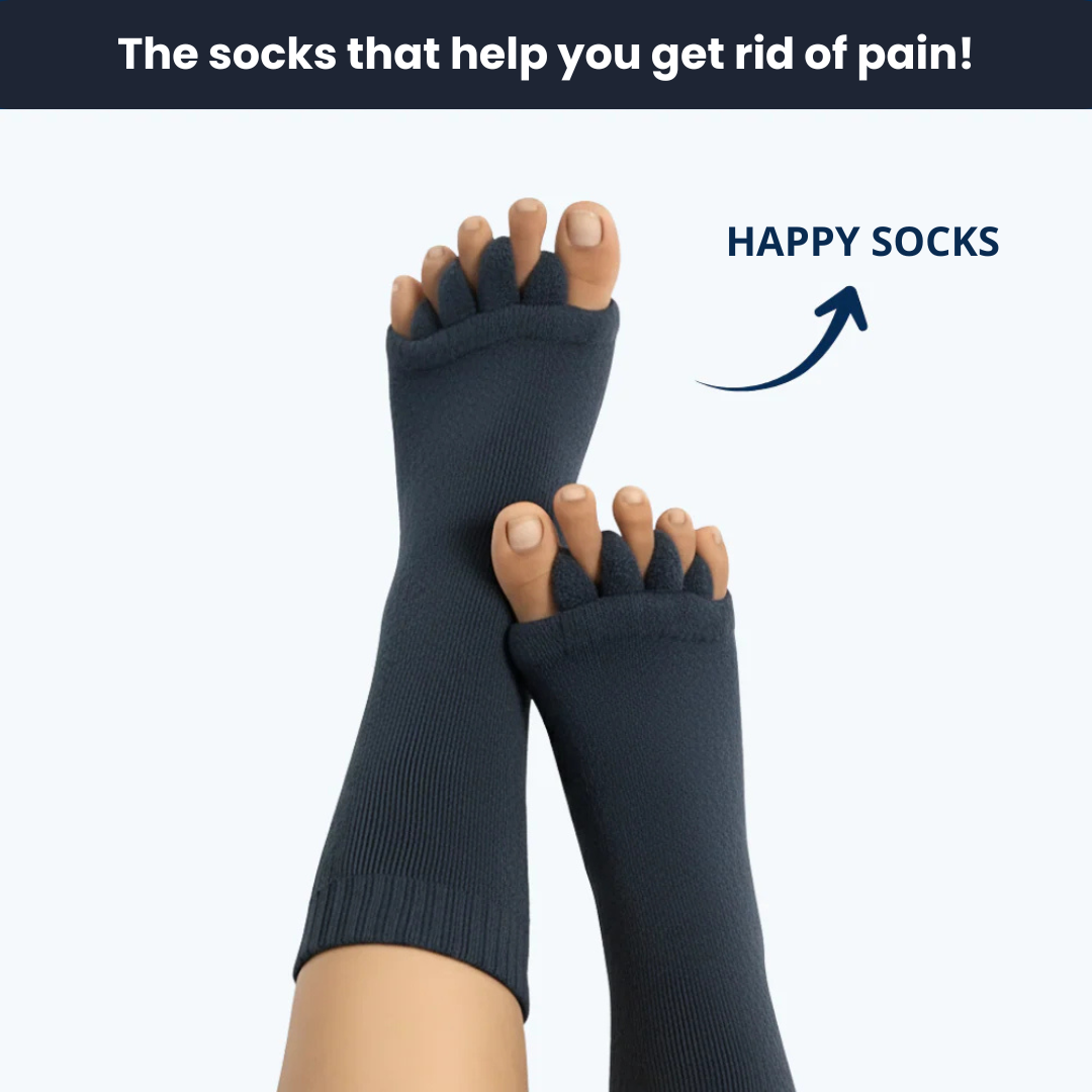 Happy Socks - Reduces pain in feet, ankles, and legs