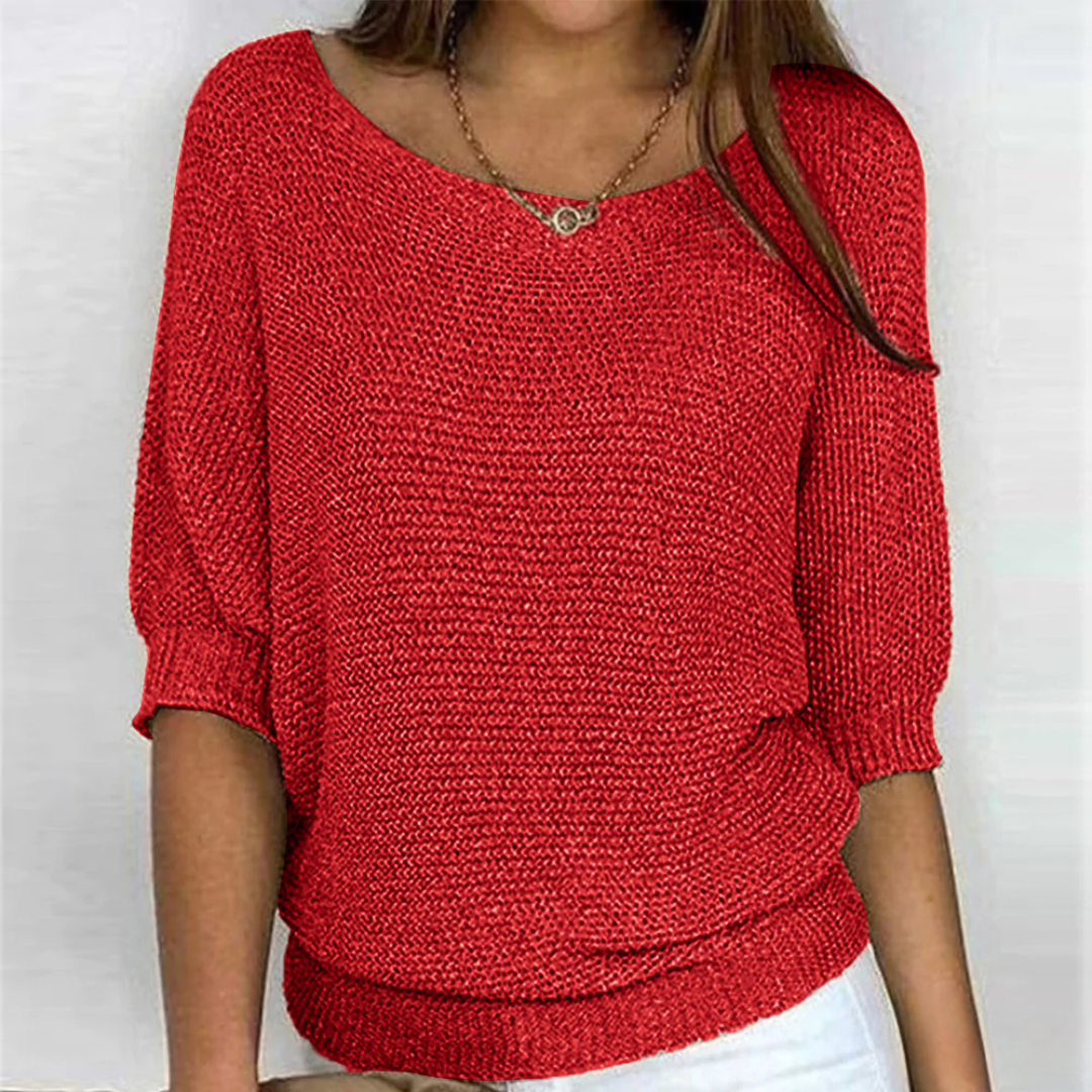 Luigia - Elegant Braided Knit Jumper