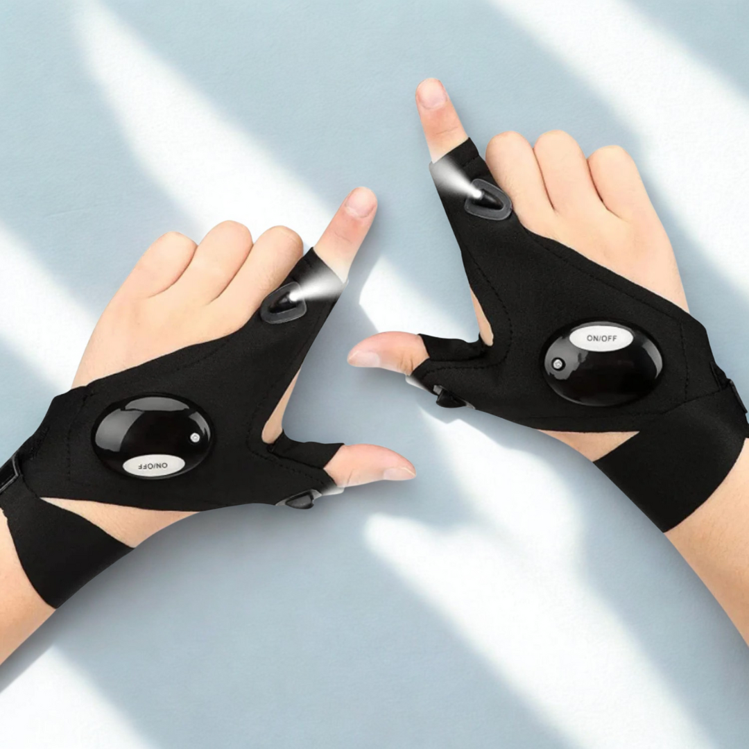 LightGrip™ Gloves | LED Lighting for Night Running, Biking, and Fishing!
