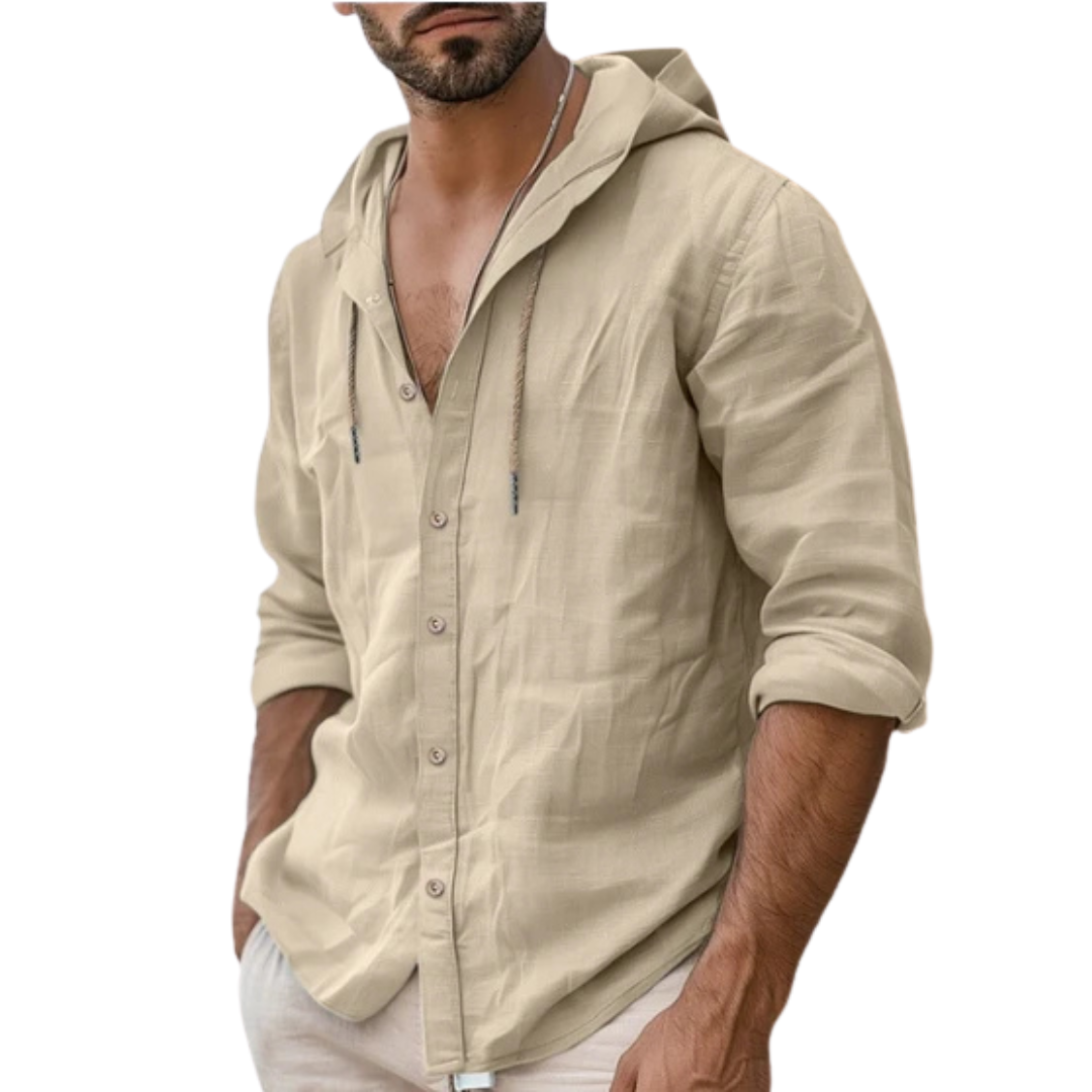 ROSSI | LUXURY SHIRT IN SOFT COTTON WITH HOOD