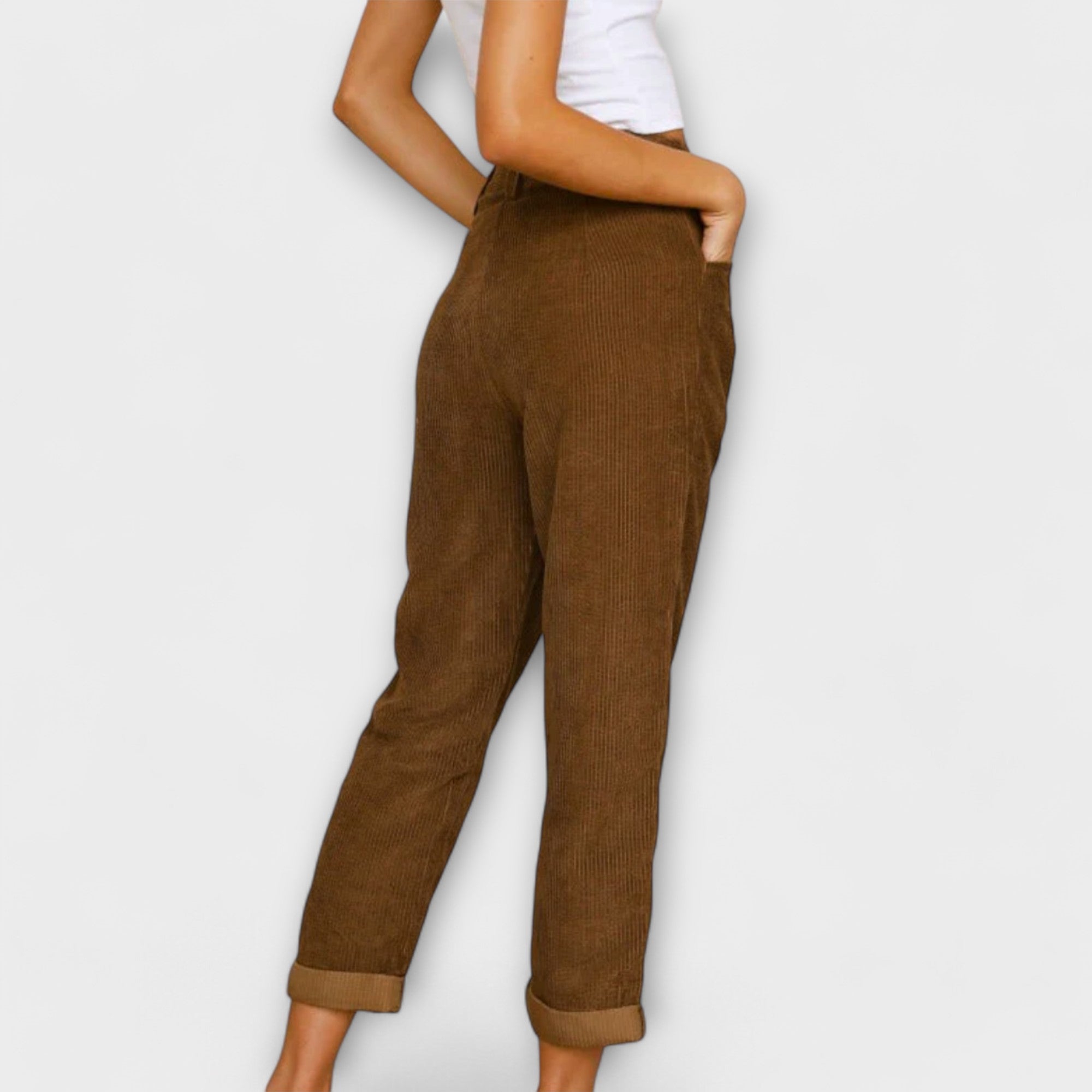 Malia - Loose Casual Pants in Corduroy