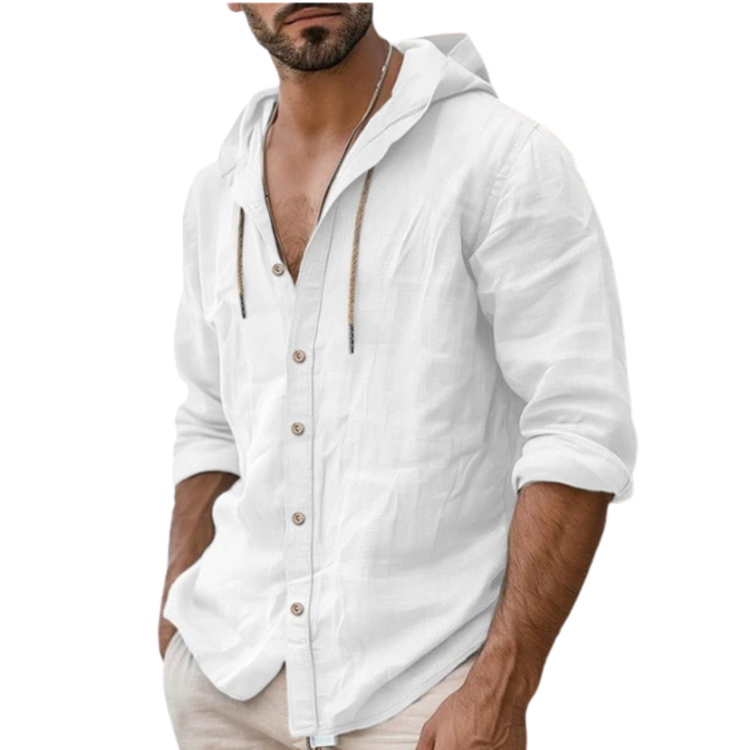 ROSSI | LUXURY SHIRT IN SOFT COTTON WITH HOOD